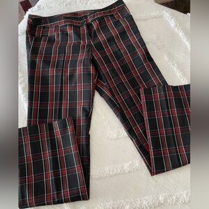 NO BOUNDARIES PLAID STRAIGHT LEG PANTS WITH POCKETS 7 JR